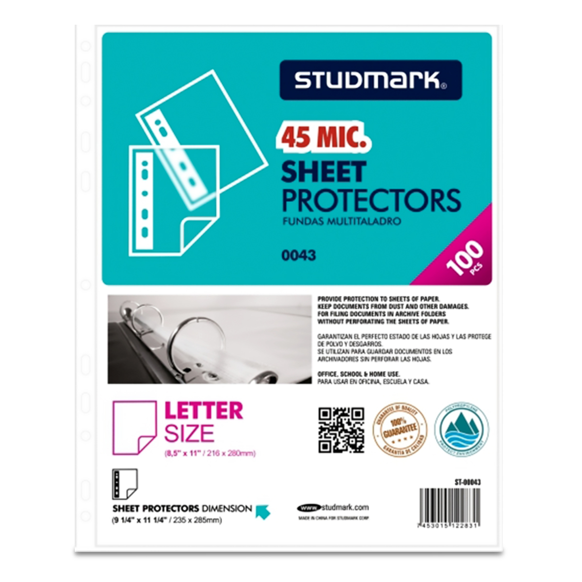 FUNDAS PROTECTORAS CARTA 100U