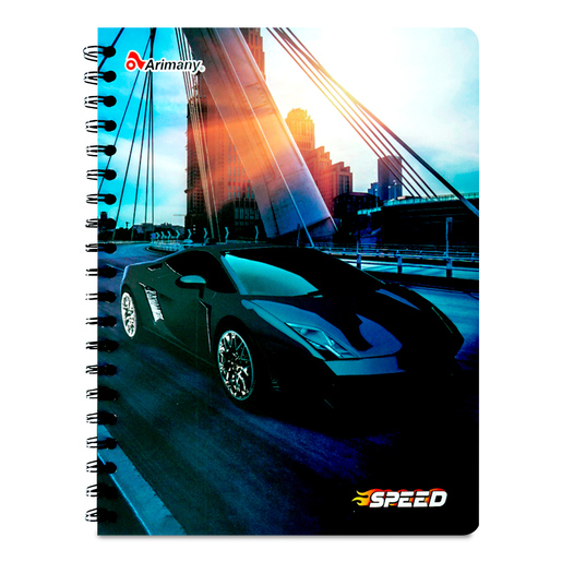 CUADERNO ESPIRAL ARIMANY SPEED LINEAS 100H (PASTA SEMI DURA)
