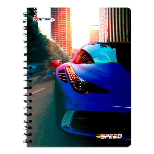 CUADERNO ESPIRAL ARIMANY SPEED LINEAS 100H (PASTA SEMI DURA)