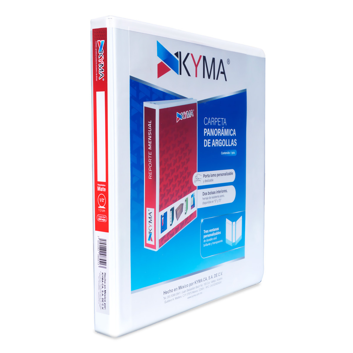 CARPETA 1/2 P. BLANCA KYMA OPACA, ARILLO O, PANORAMICA