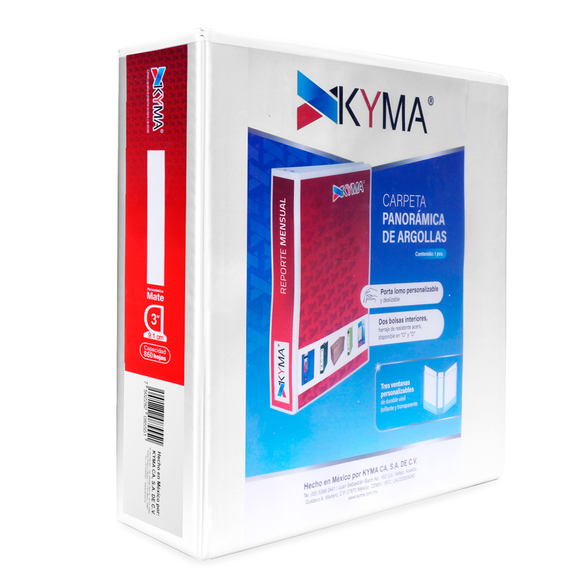 CARPETA 3 P. BLANCA KYMA OPACA, ARILLO D, PANORAMICA