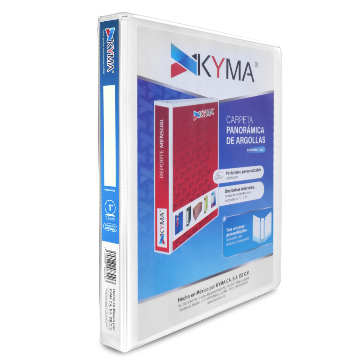 CARPETA 1 P. BLANCA KYMA BRILLANTE, ARILLO O, PANORAMICA