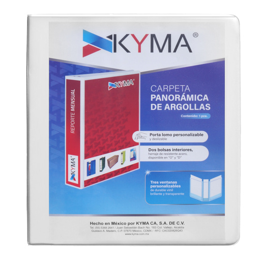 CARPETA 1.5 P. BLANCA KYMA BRILLANTE, ARILLO O, PANORAMICA