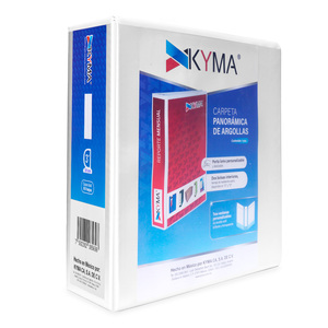 CARPETA 3 P. BLANCA KYMA BRILLANTE, ARILLO D, PANORAMICA CARPETA 3 P. BLANCA KYMA BRILLANTE, ARILLO D, PANORAMICA