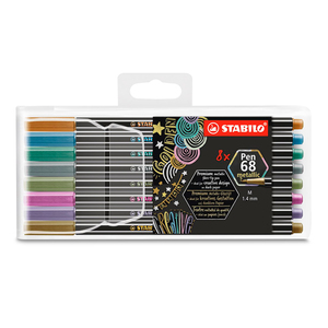 MARCADOR STABILO PEN 68 METÁLICO 8U