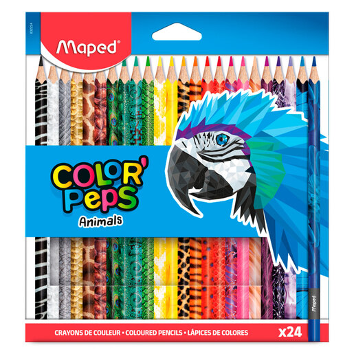 LAPICES DE COLOR MAPED PEPS  ANIMAL 24U
