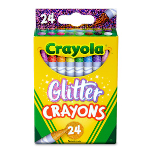 CRAYON CERA CRAYOLA GLITTER 24U