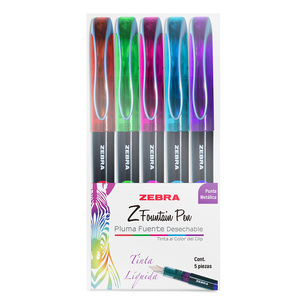 PLUMA FUENTE ZEBRA Z-FONTAIN PEN ESTUCHE 5U (TINTA PLUMA FUENTE ZEBRA Z-FONTAIN PEN ESTUCHE 5U (TINTA