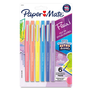 MARCADOR PAPER MATE FLAIR 6U (PUNTO FINO, CON OLOR)