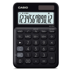 CALCULADORA CASIO 12 DIGITOS (MODELO MS-20UC-BK)