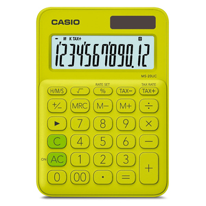 CALCULADORA CASIO 12 DIGITOS MS-20UC-YG CALCULADORA CASIO 12 DIGITOS MS-20UC-YG