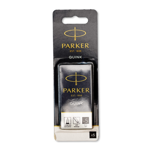 REPUESTO CARTUCHO PLUMA FUENTE  DESECHABLES PARKER 5U NEGRO