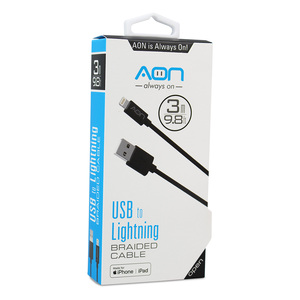 CABLE AON USB A A LIGHTNING 3MTS  AO-CB-1020 CABLE AON USB A A LIGHTNING 3MTS  AO-CB-1020