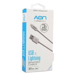 CABLE AON USB A A LIGHTNING 3MTS AO-CB-1021 CABLE AON USB A A LIGHTNING 3MTS AO-CB-1021