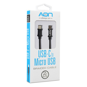 CABLE AON USB C A MICRO USB 2MTS AO-CB-6010 CABLE AON USB C A MICRO USB 2MTS AO-CB-6010