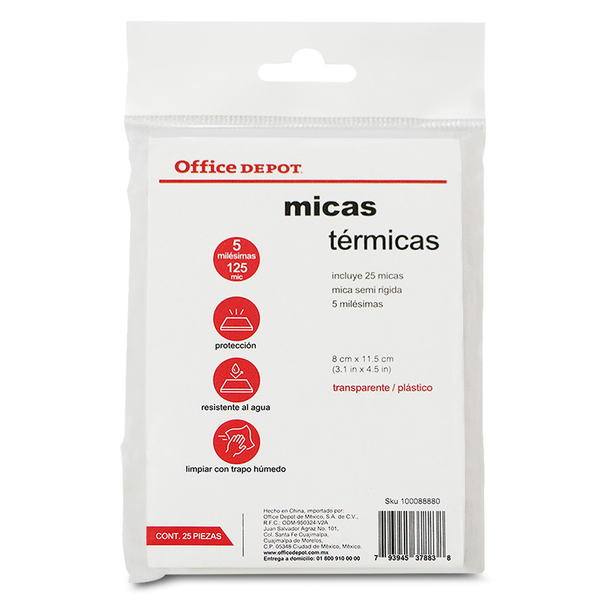 MICA OFFICE DEPOT CARNET 25U   (5 MILESIMAS, SEMI