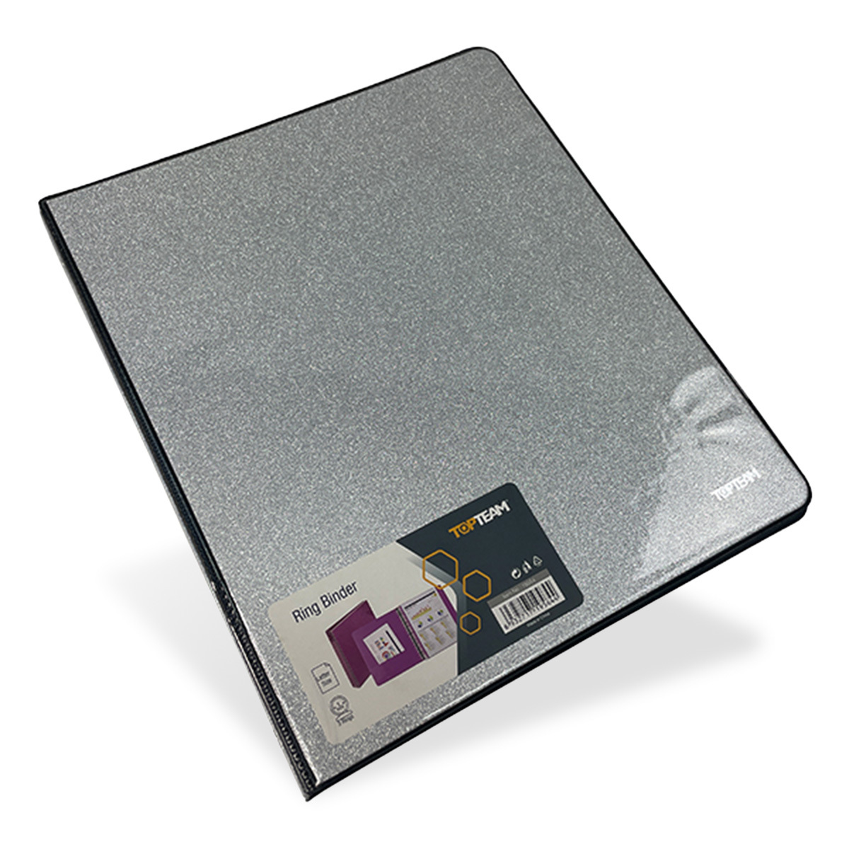 CARPETA 1 GLITTER PLATEADO
