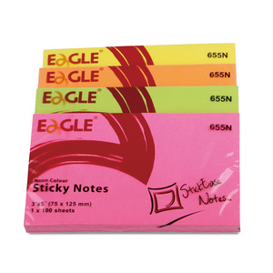 NOTAS ADHESIVAS EAGLE 3P X 5P (NEON, 100H) NOTAS ADHESIVAS EAGLE 3P X 5P (NEON, 100H)