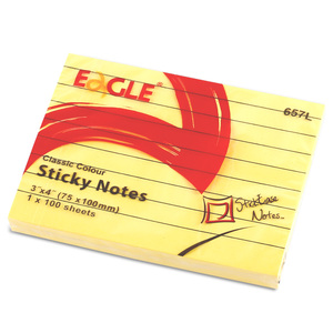 NOTAS ADHESIVAS EAGLE 3P X 4P (AMARILLO, 100H) NOTAS ADHESIVAS EAGLE 3P X 4P (AMARILLO, 100H)