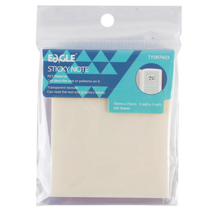 NOTAS ADHESIVAS EAGLE 3P X 3P (TRANSPARENTE, 100H) NOTAS ADHESIVAS EAGLE 3P X 3P (TRANSPARENTE, 100H)