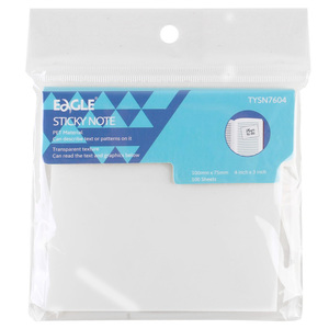 NOTAS ADHESIVAS EAGLE 3P X 4P (TRANSPARENTE, 100H) NOTAS ADHESIVAS EAGLE 3P X 4P (TRANSPARENTE, 100H)