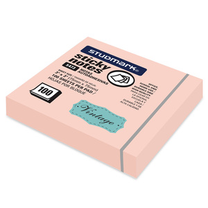 NOTAS ADHESIVAS VINTAGE STUDMARK 3 X 3P 100H SALMON NOTAS ADHESIVAS VINTAGE STUDMARK 3 X 3P 100H SALMON