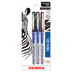ROLLERBALL ZEBRA J-ROLLER NEGRO, AZUL Y ROJO 3U ROLLERBALL ZEBRA J-ROLLER NEGRO, AZUL Y ROJO 3U