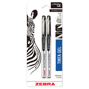 ROLLERBALL ZEBRA J-ROLLER NEGRO 2U (TINTA GEL , PUNTO FINO 0.5MM) ROLLERBALL ZEBRA J-ROLLER NEGRO 2U (TINTA GEL , PUNTO FINO 0.5MM)