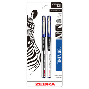 ROLLERBALL ZEBRA J-ROLLER AZUL 2U (TINTA GEL , PUNTO FINO 0.5MM) ROLLERBALL ZEBRA J-ROLLER AZUL 2U (TINTA GEL , PUNTO FINO 0.5MM)