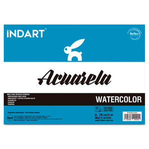 BLOCK INDART PARA ACUARELA A4 30H (MEDIDAS 29.7x21CM, 300G) BLOCK INDART PARA ACUARELA A4 30H (MEDIDAS 29.7x21CM, 300G)