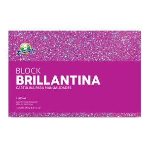 BLOCK CARTULINA BRILLANTINA OFICIO 12H BLOCK CARTULINA BRILLANTINA OFICIO 12H