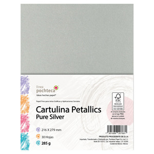 CARTULINA CARTA PETALLICS SILVER 285GR 30H CARTULINA CARTA PETALLICS SILVER 285GR 30H