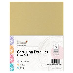 CARTULINA CARTA PETALLICS GOLD 285GR 30H CARTULINA CARTA PETALLICS GOLD 285GR 30H