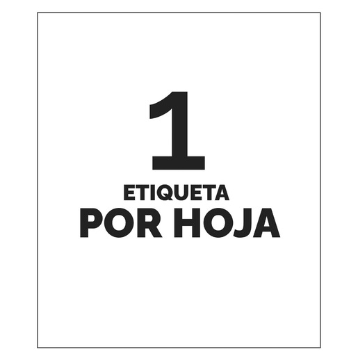 ETIQUETA BLANCA PERMANENTE INKJET 21.6 CM X 27.9 CM PAQ 25