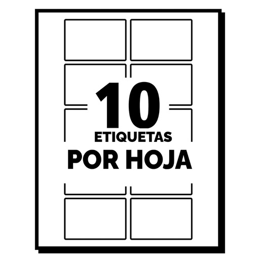 ETIQUETA MULTIUSO RECTANGULAR BLANCA 2.5 CM X 3.8 CM PAQ 500