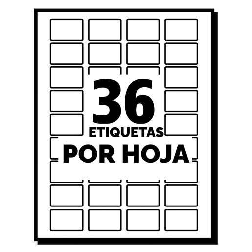 ETIQUETA MULTIUSO RECTANGULAR BLANCA 1.3 CM X 1.9 CM PAQ 1008