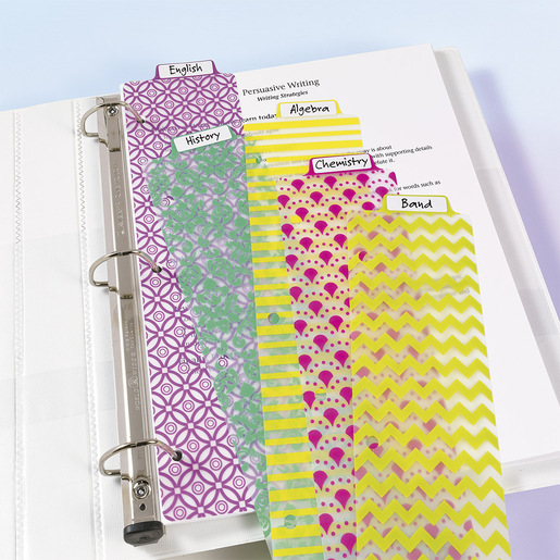SEPARADOR PLÁSTICO PERSONALIZABLE, 5 PESTAÑAS VARIOS DISEÑOS