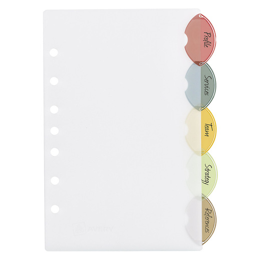 SEPARADORES PESTAÑAS INSERTABLES TAMAÑO ESQUELA, MULTICOLOR