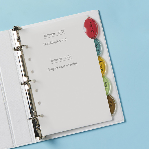 SEPARADORES PESTAÑAS INSERTABLES TAMAÑO ESQUELA, MULTICOLOR