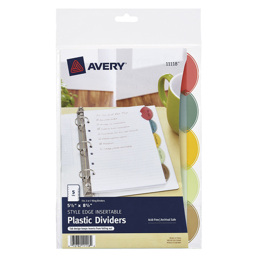 SEPARADORES PESTAÑAS INSERTABLES TAMAÑO ESQUELA, MULTICOLOR