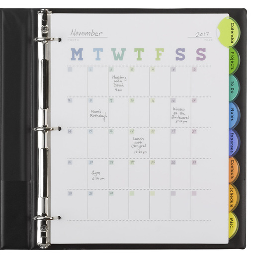 SEPARADORES PLÁSTICOS INSERTABLES 8 PESTAÑAS MULTICOLOR.