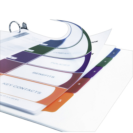 SEPARADOR CON ÍNDICE PLÁSTICO MULTICOLOR 1-5