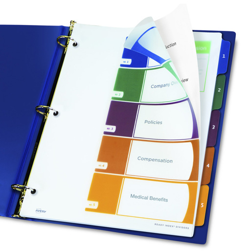 SEPARADOR CON ÍNDICE PLÁSTICO MULTICOLOR 1-5