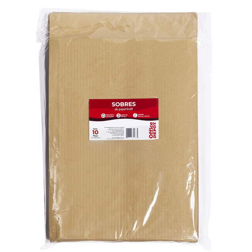 SOBRE CORRUGADO KRAFT 160GRS 10U (MEDIDA 19.5X 26CM)