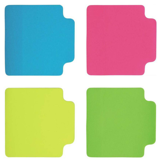 BANDERITAS JOHN SHEN 7X7CM 4 COLORES 25U