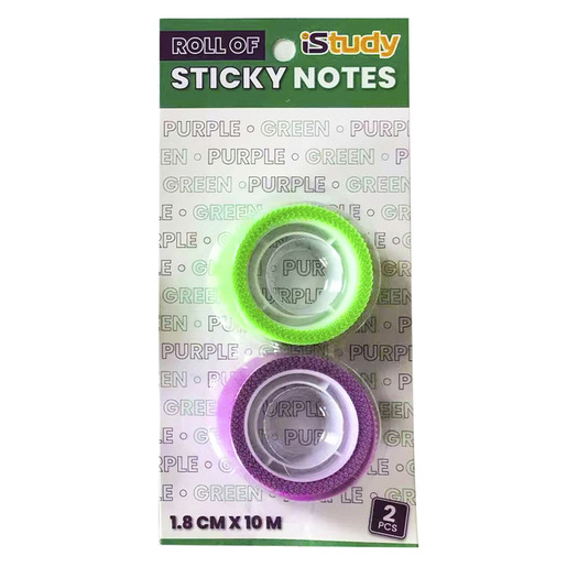 ROLLO ADHESIVO ISTUDY 18MM X 10MTS 2U (COLORES SURTIDOS)