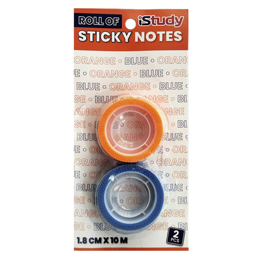 ROLLO ADHESIVO ISTUDY 18MM X 10MTS 2U (COLORES SURTIDOS)