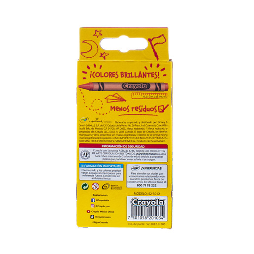 CRAYONES CRAYOLA CLASICOS 12U