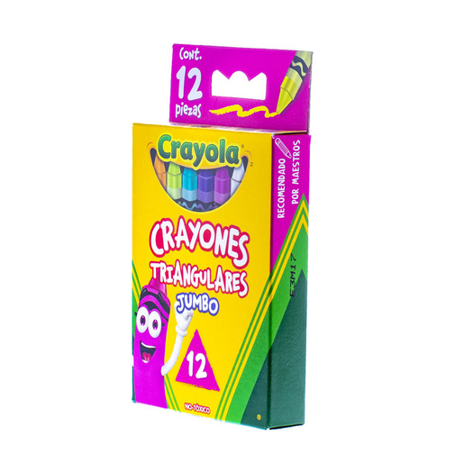 CRAYONES CRAYOLA TRIANGULARES DE CERA 12U
