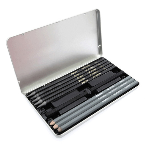 ESTUCHE METAL ALT LAPICES DE CARBON 10U